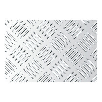 La plaque de vérification en aluminium en relief est constituée de cinq grandes barres.