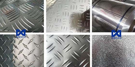 5 barres en tôle d'aluminium en relief 1050 tôle d'aluminium à carreaux sur mesure