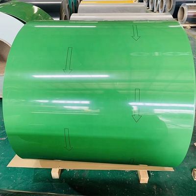 Coil d'aluminium revêtu de couleur AA3003 H14 / H24 Coil d'aluminium revêtu de couleur AA3005 pour les toits extérieurs